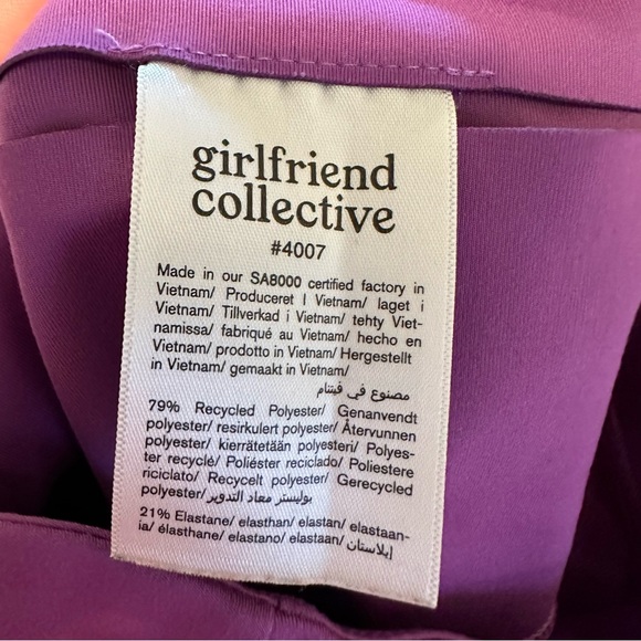 Girlfriend Collective Purple Compressive High-Rise Leggings - Picture 3 of 6